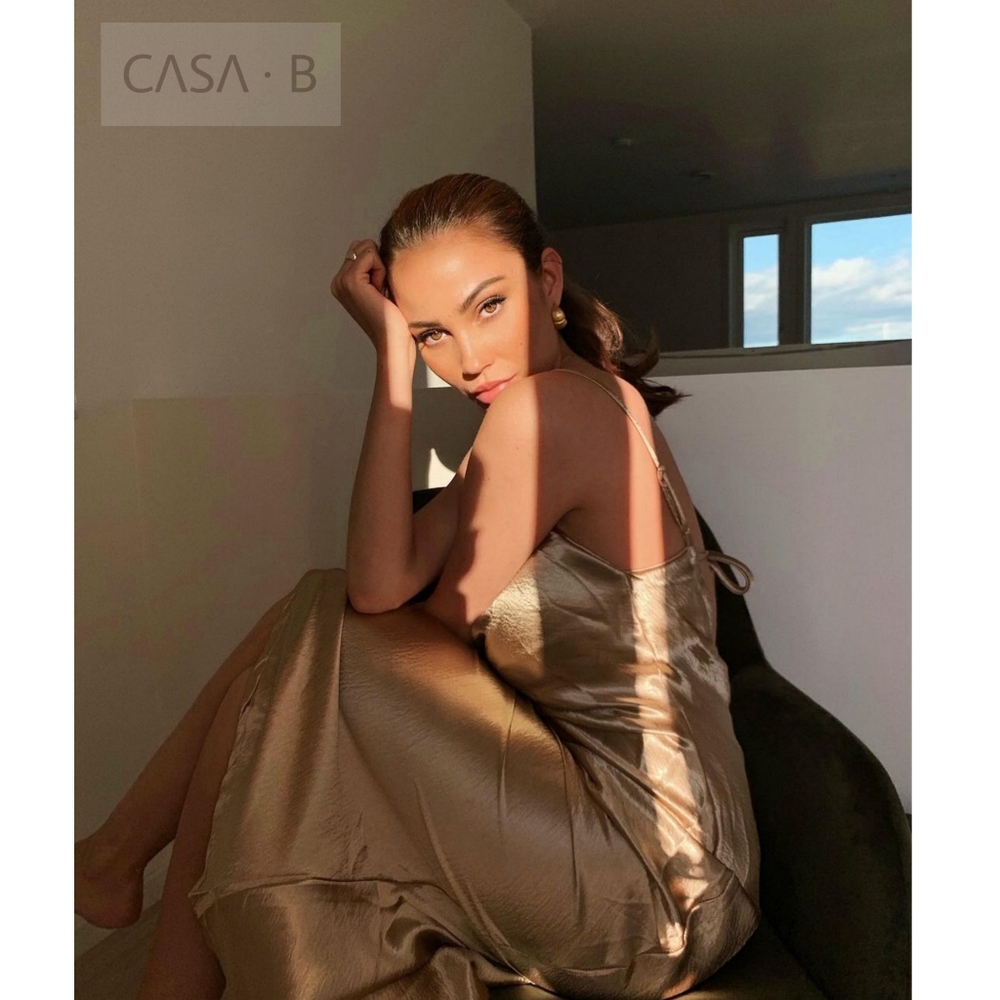 5⭐️CASA B | Adrienne Slip Dress in Champagne - Picture 11 of 12